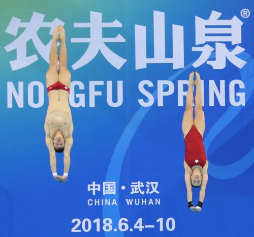跳水世界杯在武漢體育中心開幕</br>中國“夢之隊”包攬首日兩金