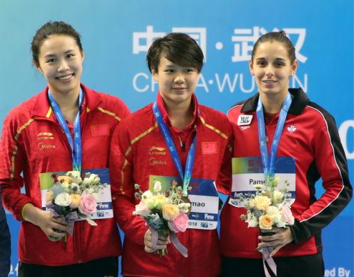 跳水世界杯第六日:中國隊(duì)凱歌高奏再摘兩金(圖2) 跳水世界杯第六日:中國隊(duì)凱歌高奏再摘兩金(圖2)