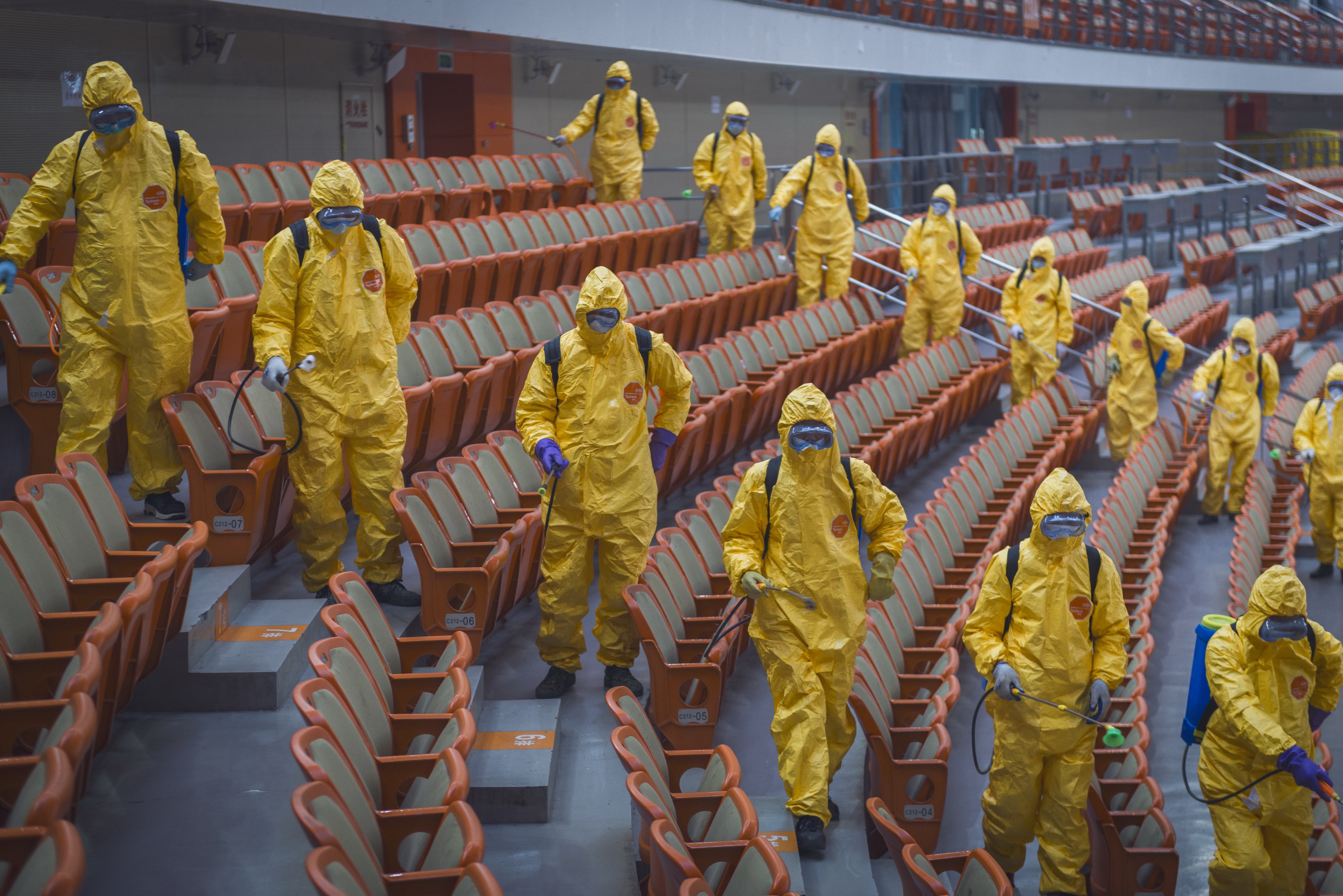 體育館完成第二次消殺(圖2) 體育館完成第二次消殺(圖2)