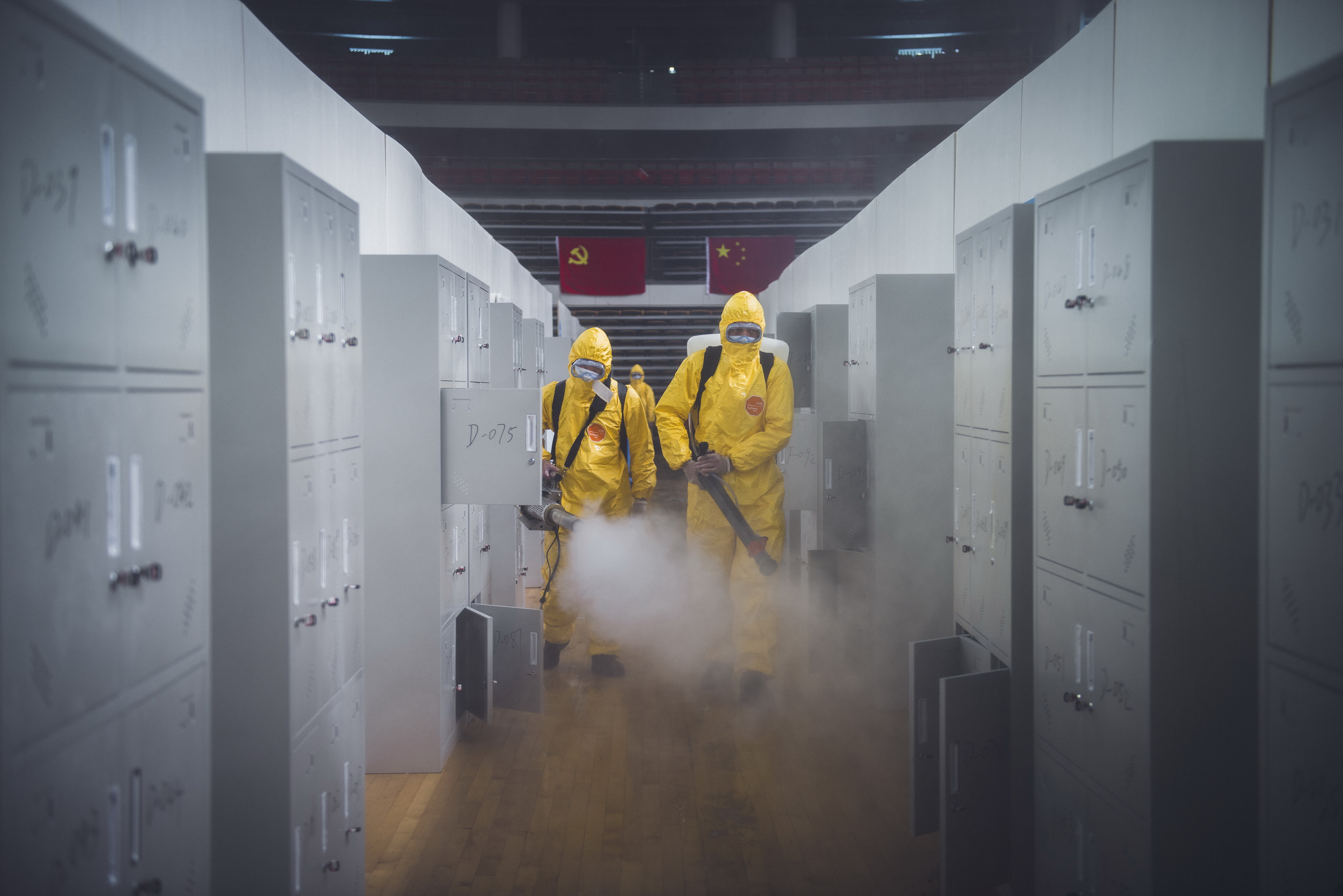 體育館完成第二次消殺(圖3) 體育館完成第二次消殺(圖3)